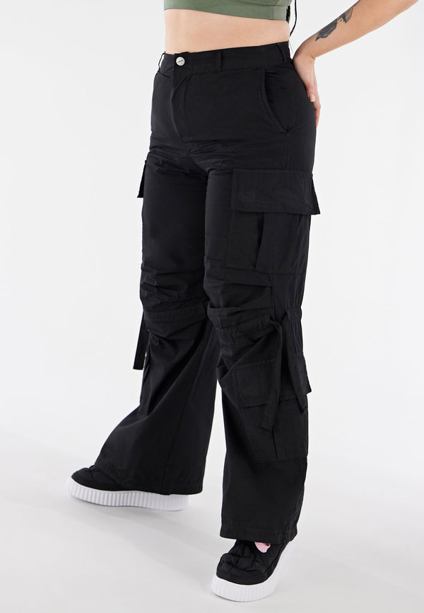 Freddy Cargo Pants - Classic Rise- Full Length - Black - LIVIFY