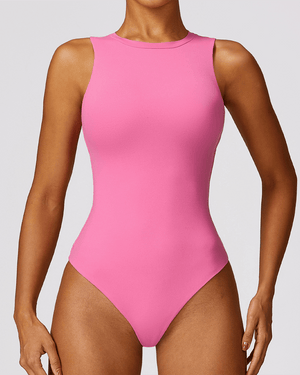 High Neck Bodysuit - Shapewear - Pink