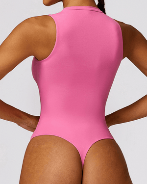 High Neck Bodysuit - Shapewear - Pink