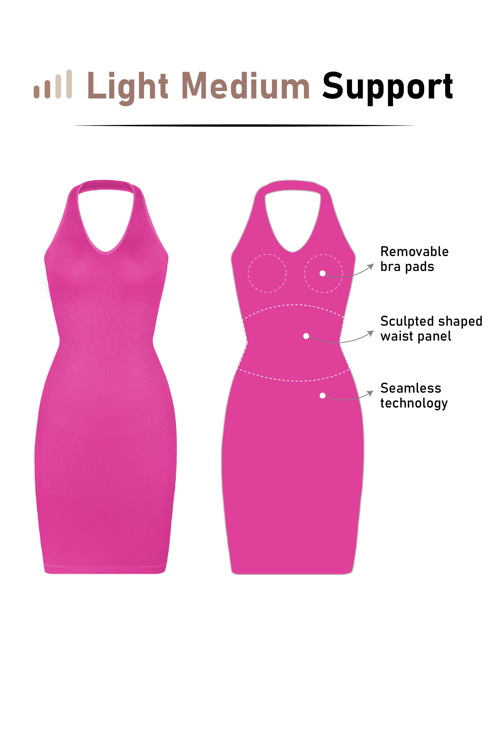 Seamless Halter Neck Shaping Dress🚨 Our Halter Strap Shaper Dress
