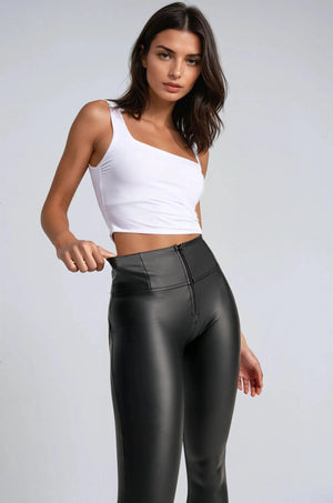 WR.UP® Faux Leather - High Rise Full Length - Black