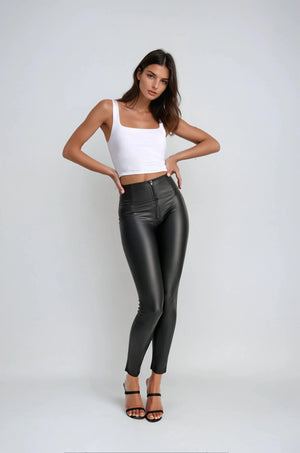 WR.UP® Faux Leather - High Rise Full Length - Black