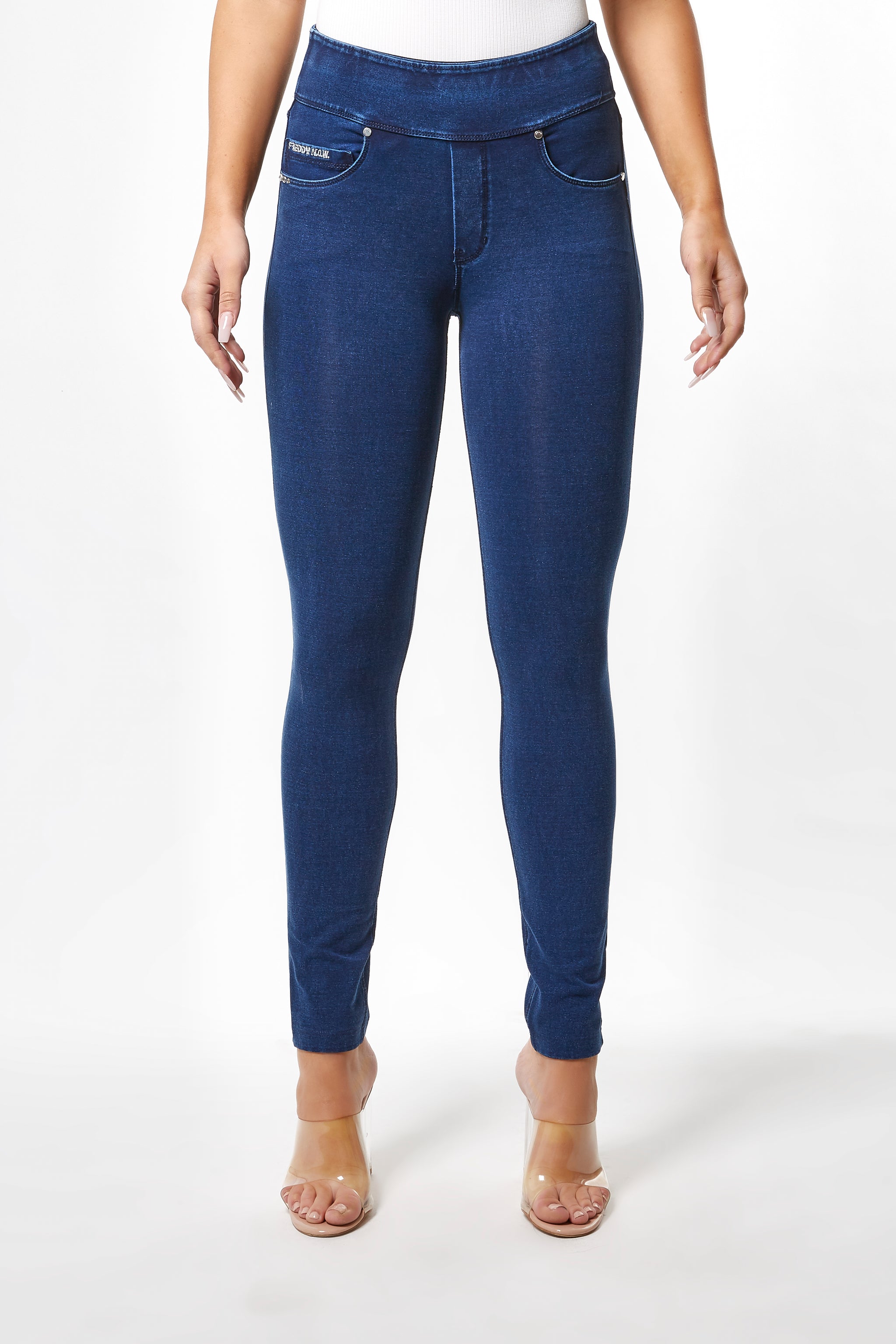 Ami Skinny Jeans With Double-Button Waistband - New Wave Blue