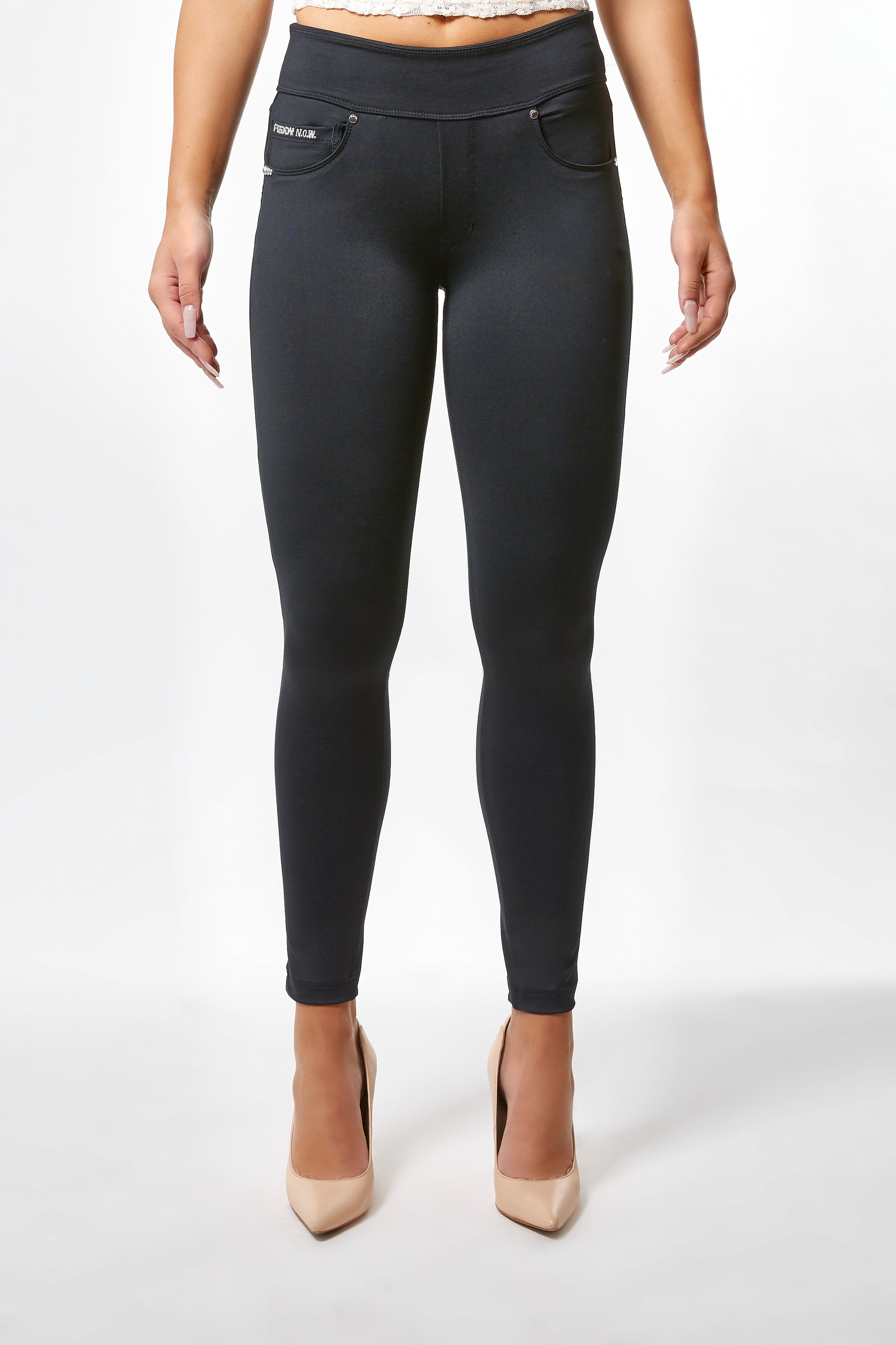 Polyester High Waist Women Yoga Pants, Solid, Slim Fit at Rs 274