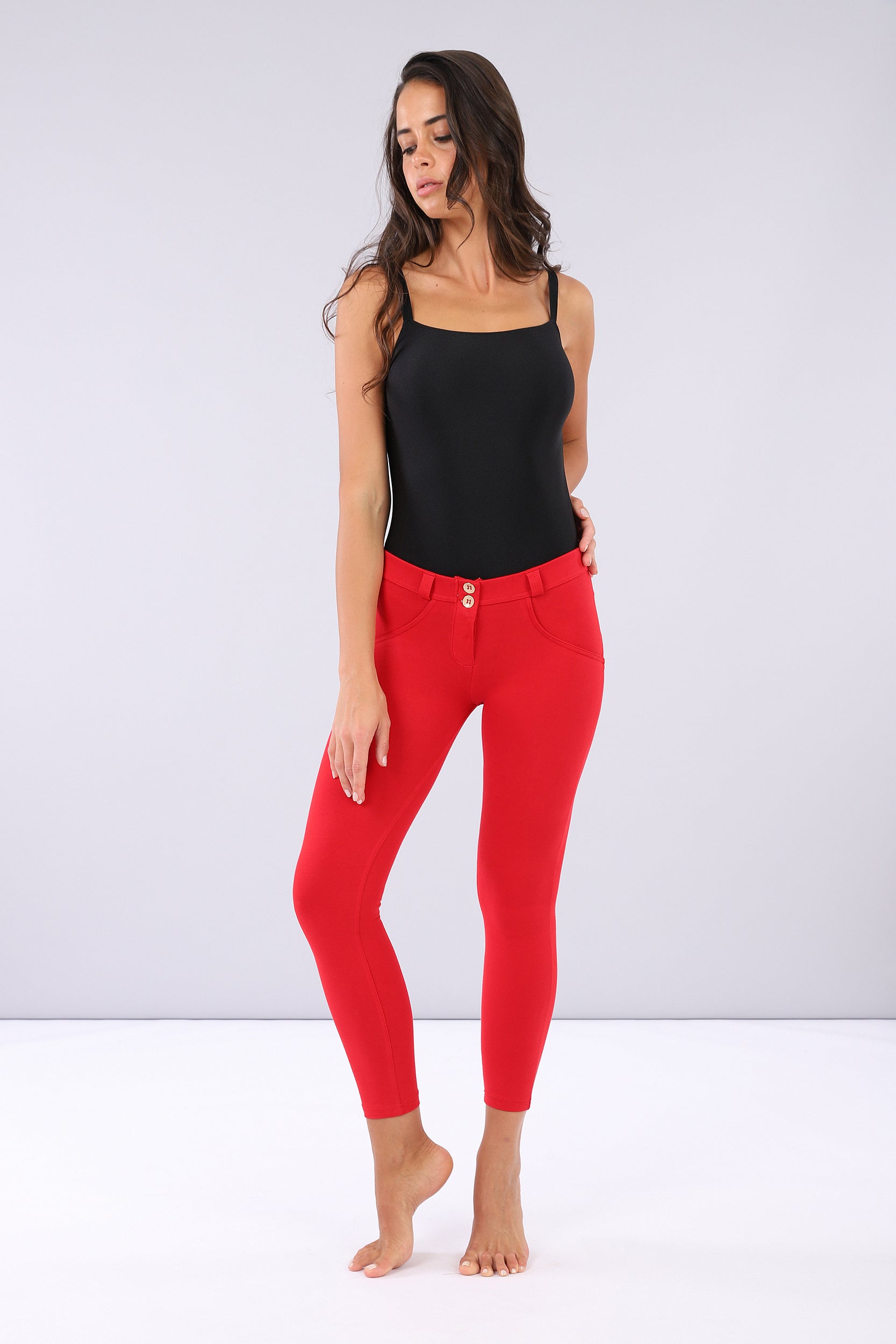 BFF Regular Waist Leggings - Red Melange - Clothing | Prozis